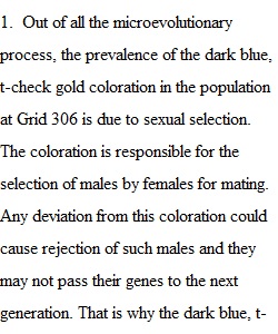 Explanation of Evolution of Color Morph in Strideo